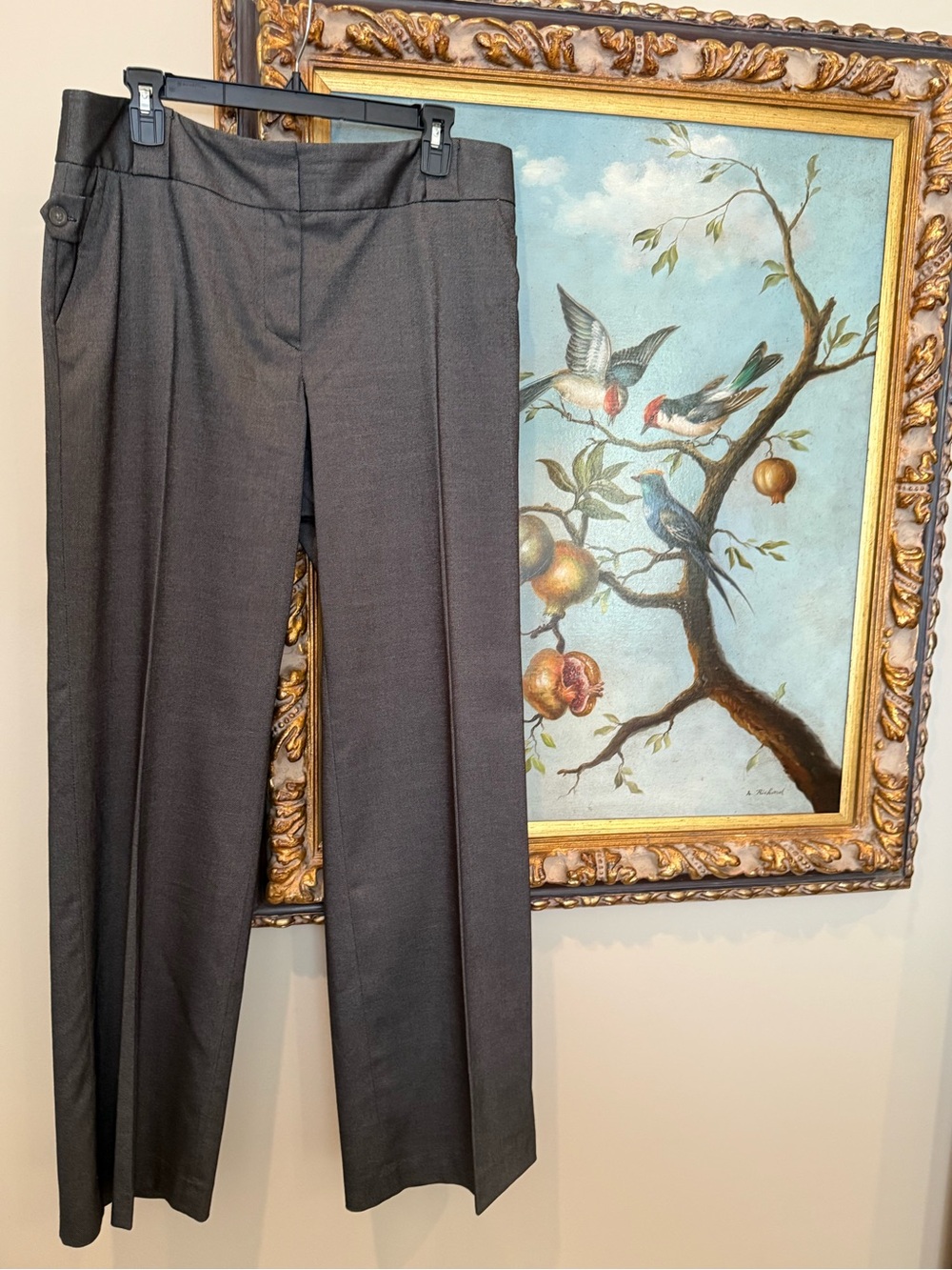 Michael Kors Women's Straight-Leg Dress Trousers - Charcoal Gray